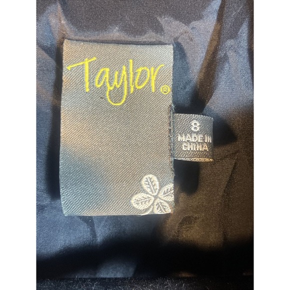 Taylor Nordstrom‎ Black Shimmery Little Black Dress Wedding Party Women’s Size 8 - Picture 4 of 10